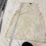 Who What Wear  Cream Lace Embroidered Sleeveless Top Medium Photo 4