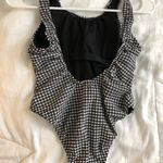 Envy Black And White Gingham One Piece Swimsuit Photo 2