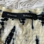 Proenza Schouler Tie Dye Long Sleeve T-Shirt in Ecru size Medium Photo 2