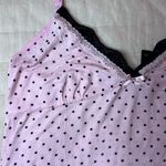 Rene Rofe Polka Dot Pink Lace Trimmed Sleepwear Set Size Large Photo 3
