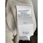 Lucky Brand  Floral Maxi Dress V Neck Drawstring Waist Cream Navy Pink Size Large Photo 5