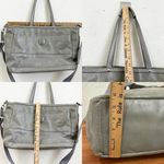 Coach F17940 Large Gray Patent Leather Baby Messenger Large Diaper Tote Bag Photo 9