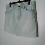 frame denim Frame Canteburry Blue Green Raw Hem Mixed Media Le Cargo Mini Denim Skirt 28 Photo 3