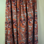 Natural Life  L/XL Womens Smocked Elastic‎ Waist Pull On Floral Maxi Skirt Boho Photo 0