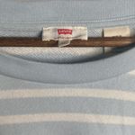 Levi's Women’s Light Blue & White Striped Sweatshirt Top XL extra large lounge Photo 4