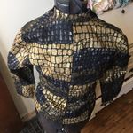 Chico's Chico’s 0/S gold & black one button jacket Photo 1