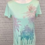 Tommy Hilfiger  T-Shirt Light Green Pastel Palm Print-XS Photo 0