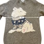 EXPRESS Womens RARE VTG. Tricot Handknitted Angora/wool Polar Bear Sweater L Photo 7