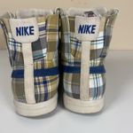 Nike 2009  Blazer Mid Women Size 9 313722-224 Khaki Blue Plaid RARE‎ Photo 3