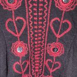 Chip & Pepper  3/4-sleeve V-neck top with red embroidery detail women’s XS Photo 2