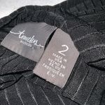 Chico's Chico’s Travelers Black Striped Ribbed Open Front Stretchy Cardigan Everyday M Photo 7