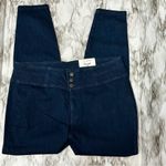 Classic Blue High Rise Dark Wash Jeans Wide Waist Band Triple Button Classic Cut Size 18W Photo 0