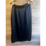 EXPRESS  Silk Midi Skirt black Knot Size 12 Lined Cocktail Party Elegant Photo 6