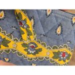 Vera Bradley  Blue FRENCH Yellow Zip Wallet Coin Case Pouch Vintage Photo 7