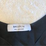 Bailey 44 Silk Tank Charcoal Gray Small V Neck Slouchy Twisted Hem Pullover Photo 2