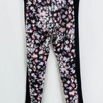 Splendid Black Pink Watercolor Floral High Waist Active Leggings Photo 4