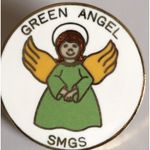 Rare Vintage 1980s Sierra Madre Girl Scouts Pin Green Angel SMGS GS Gold Tone Photo 5