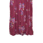 Matilda Jane Women Dress Art Class Cinched Waist Crochet Floral Maroon Size XS Photo 5