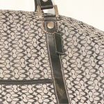 Coach Signature C Black Grey Large Duffle Bag Crossbody Travel Vacation Work Photo 2