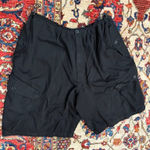 Raey Black Organic Cotton Cargo Shorts Women’s Size 10 Minimalist Utility Photo 0