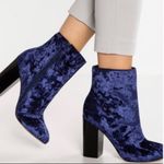 Rebecca Minkoff  Crushes Velvet Navy blue Heeled Ankle Boot Photo 1