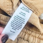 Nicole Miller  Linen Pant Women L Tan Cargo Crop Wide Leg Coastal Gorpcore Beach Photo 7