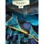 Rhode Leela Tiered Abstract Print Cotton Midi Dress in Blue Ikat Size Medium Photo 7