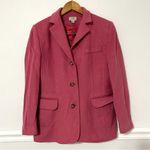 Vintage L.L. Bean • cashmere wool blend hot pink barbie core blazer Size 4 Photo 3