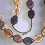 Neutral Multicolor Brown Boho Chunky Beaded Necklace Photo 1