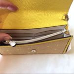 Kate Spade Raffia Crossbody Bag Yellow Dots Top Handle Roulette Convertible New Photo 4