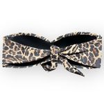 Bar III Cheetah-Print Convertible Bandeau Bikini Top Black Brown Size XL NWT Photo 5