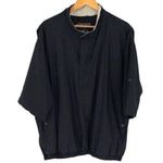 Dryjoys by Footjoy Mens 1/4 Zip Pullover Golf Rain Wind Jacket Black Size XL Photo 0