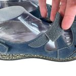 Rieker Daisy Blue Suede Cross Strap Comfort Walking Sandals Women's Size 41 9 Photo 3