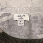 J Crew Teddie Camo Print Cotton Sweater Women's Size Small Crew Neck Casual Green Photo 1