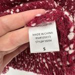 Andree by Unit NWT Andree Burgundy Marled Crew Neck Long Sleeve Pullover Knit Sweater Small Photo 2