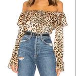 House of Harlow 1960 X Revolve Vada Body Suit Leopard Print Size S Tan Photo 1