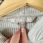 Athleta  Rest Day Hoodie Sweater Knit Light Gray Pima Cotton Silk Blend Size XS Photo 8