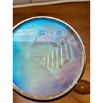 Vintage 1960s Gold Tone Egyptian Hologram Pendant Circle Glass Pyramid 3D Egypt Photo 6