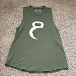 Zyia  Active Tank Top Green Moon Kettlebell Graphic Muscle Tee Workout Shirt Photo 2