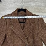 Talbots  Fringe Tweed Cropped Jacket Blazer Women’s 2 Brown Double Breasted Photo 6