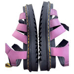 Dr. Martens  Women 9 Purple Leather Platform Sandals Buckle Ankle Strap Photo 4