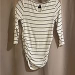 Motherhood  Black and White Striped 3/4 Sleeve Top Photo 1