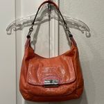 Coach 19299 KRISTIN PATENT LEATHER ROSE HOBO BAG Vintage VGUC few ink marks Photo 0