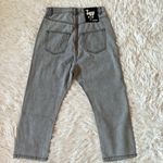 Free People New Sandrine Rose The Virgin Label Straight leg Jeans Silver 24 Photo 10