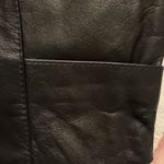 Vintage American Top Leather Women’s Black Biker Vest Medium Photo 3