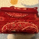 Vera Bradley  Red Quilted Cosmetic Bag Photo 0