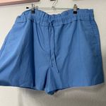 Reiss NEW  Blue Macey Linen Pull On Shorts Drawstring High Rise Size 14 Preppy Photo 10