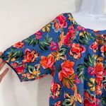 Christopher & Banks CJ‎ Banks Womens Top Tropical Floral Tropicana Blouse XL Short sleeve textured Photo 8