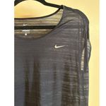 Nike  Dri-Fit Womens Sheer Black Athletic T-Shirt Size L Lightweight & Breathable Photo 1