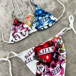 Ed Hardy  Skull Bikini Set • Y2K Tattoo • 2000s Vintage • NWT • Size S/M ( NEW ) Photo 0